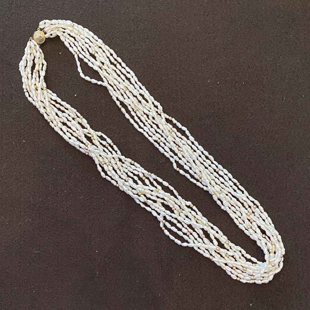 Elegant Multi-Strand Freshwater Pearl Necklace